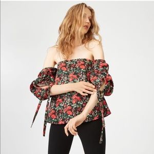 Club Monaco - Floral off shoulder shirt